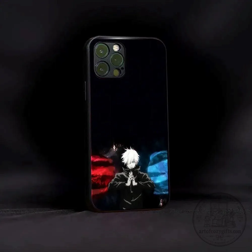 Gojo Satoru Jujutsu Kaisen Anime Character Art Black Phone Case