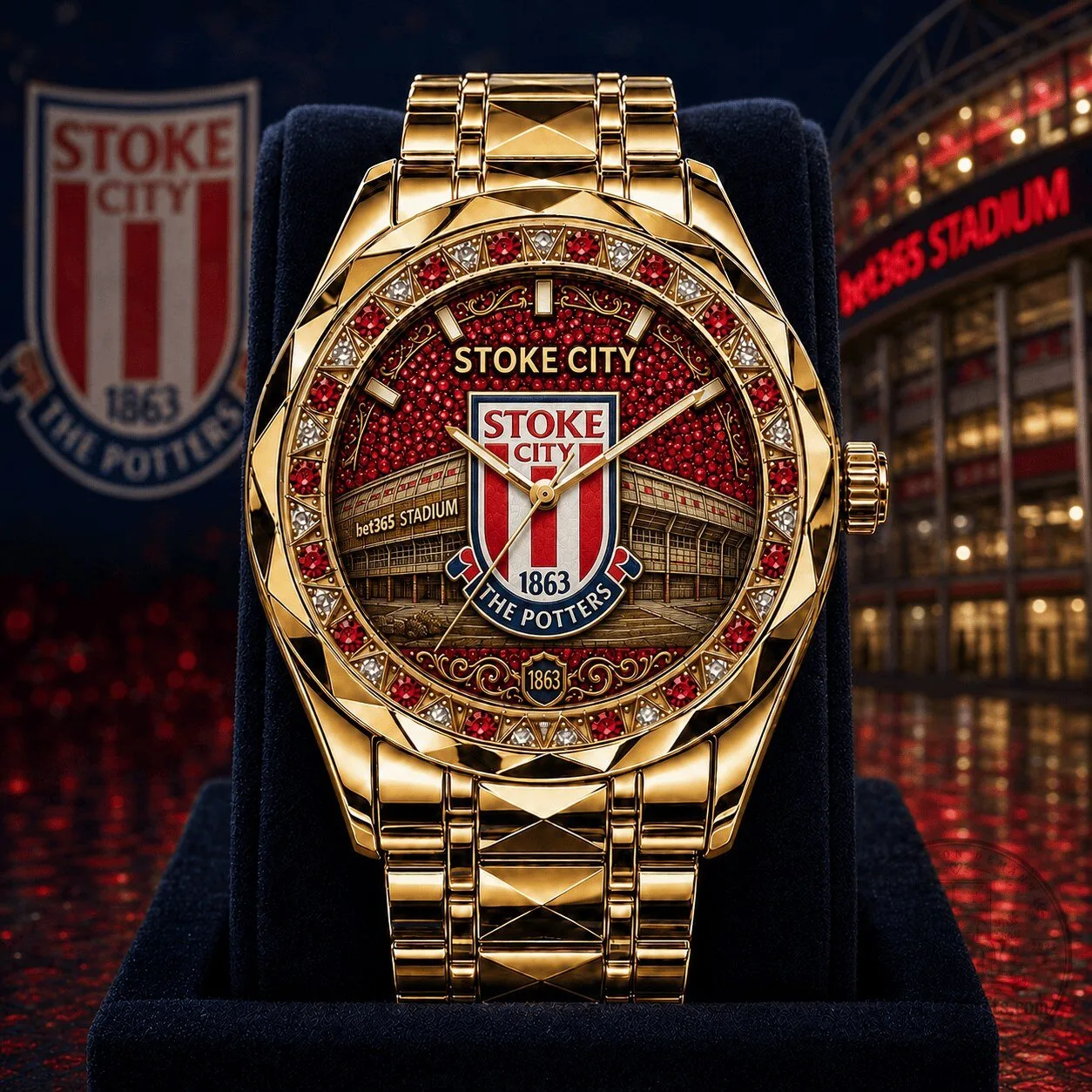Stoke City Football Club Bet365 Stadium Gold Watch