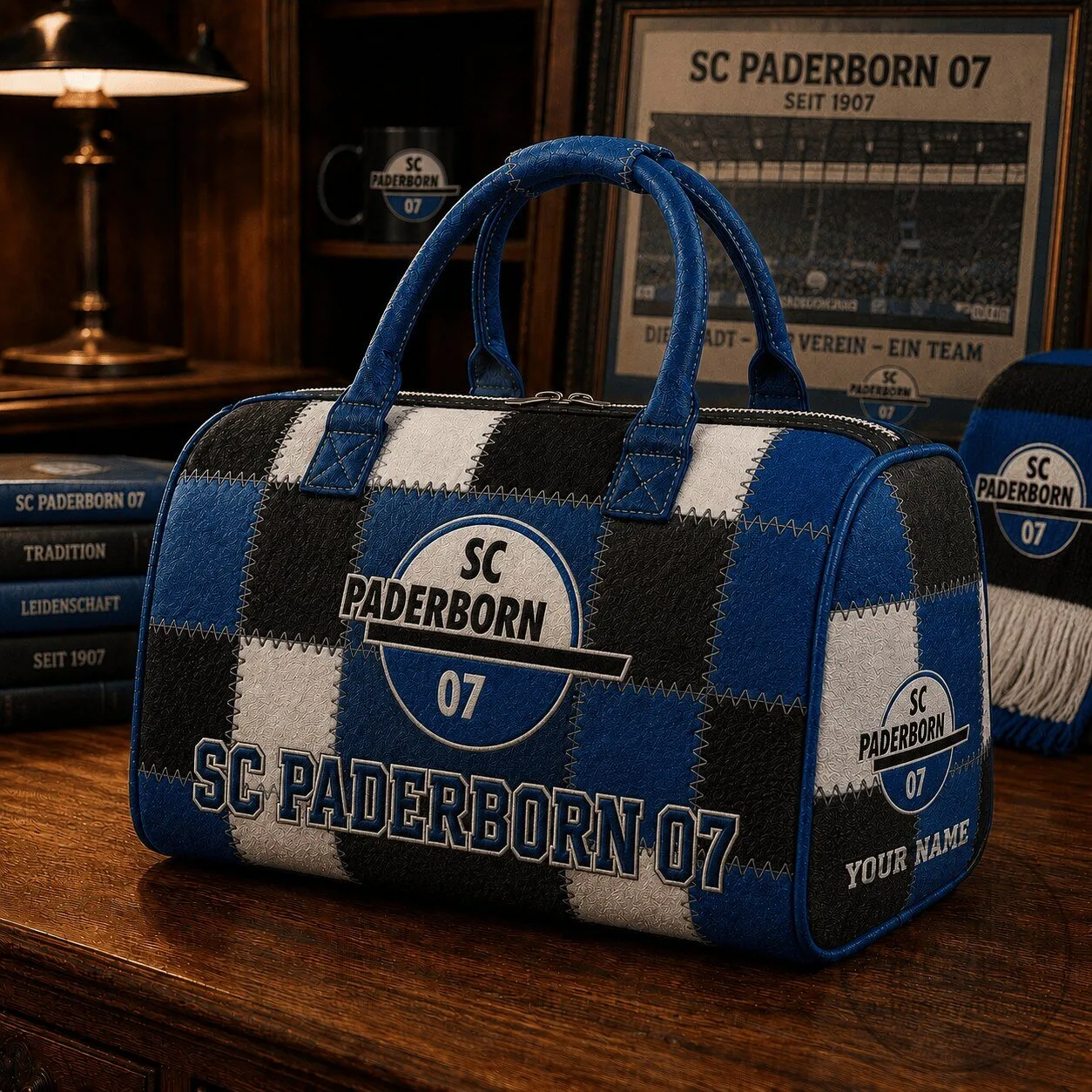 SC Paderborn 07 Bundesliga Quilted Duffel Bag Custom Name