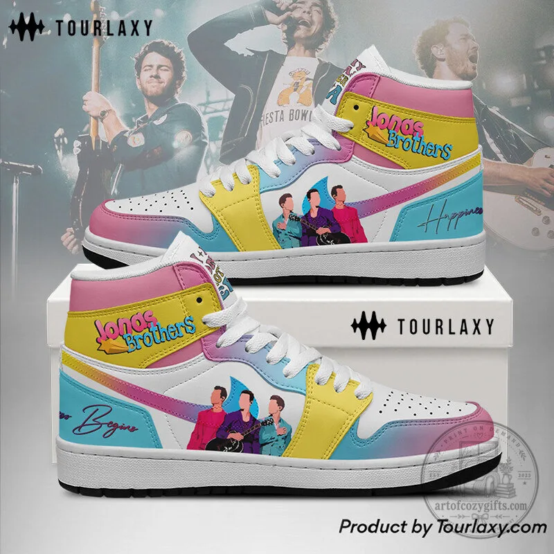Jonas Brothers Happiness Begins Album Art High Top Sneakers