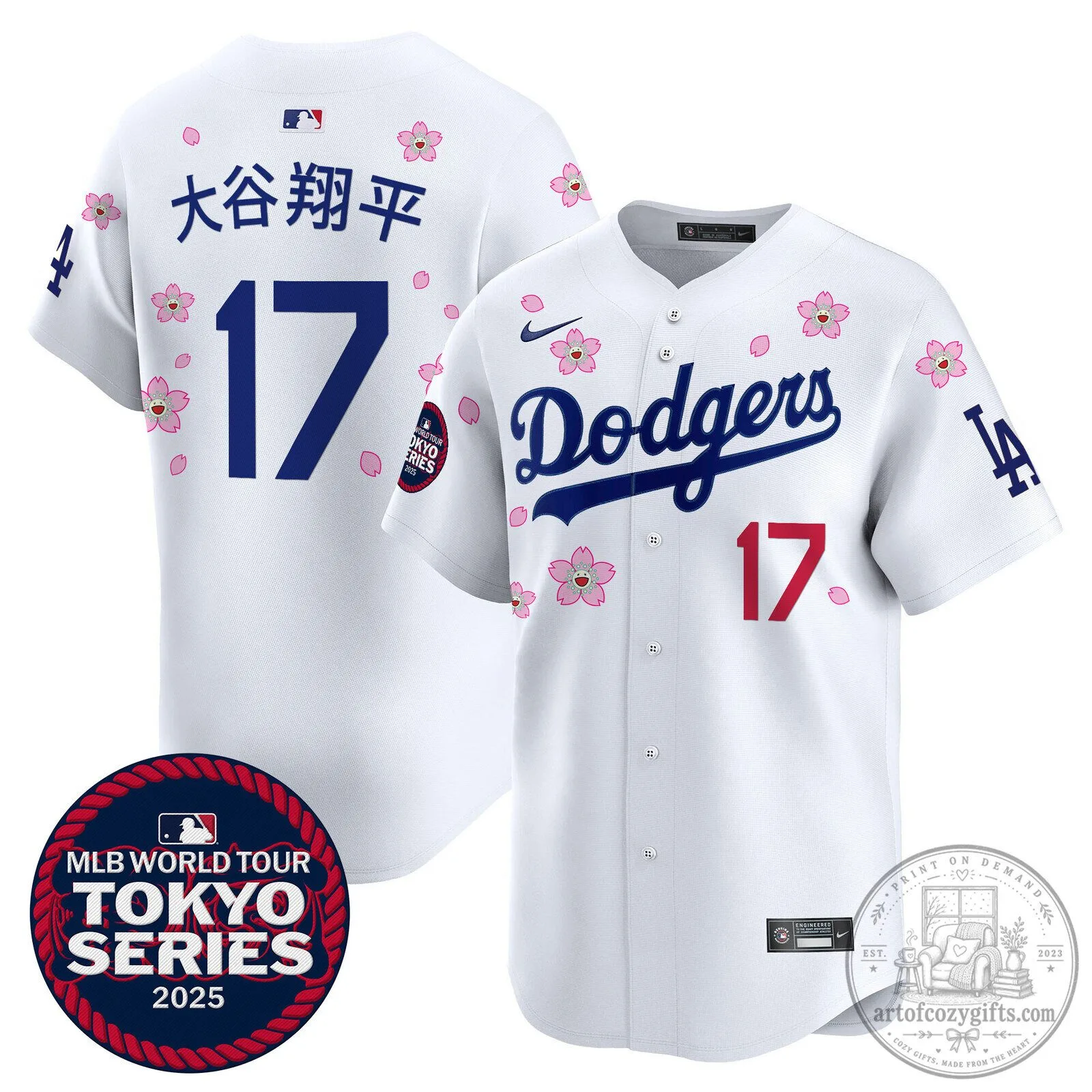 Los Angeles Dodgers Shohei Ohtani Tokyo Series 2025 Baseball Jersey