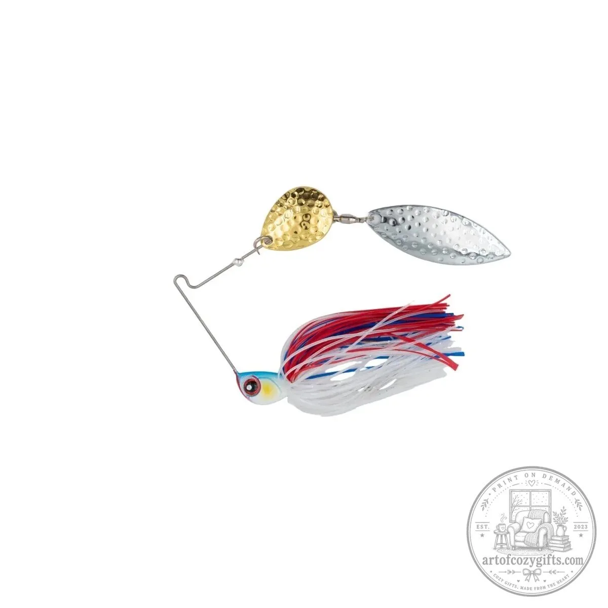 Half Ounce Spinnerbait Fishing Lure with Gold and Silver Blades