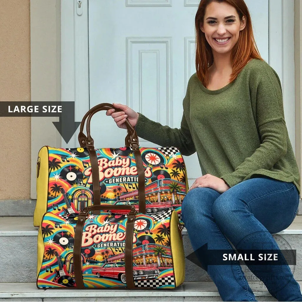 Baby Boomers Generation Vintage Retro Classic Car And Vinyl Records Travel Bag 10 Baby Boomers Generation Vintage Retro Classic Car And Vinyl Records Travel Bag