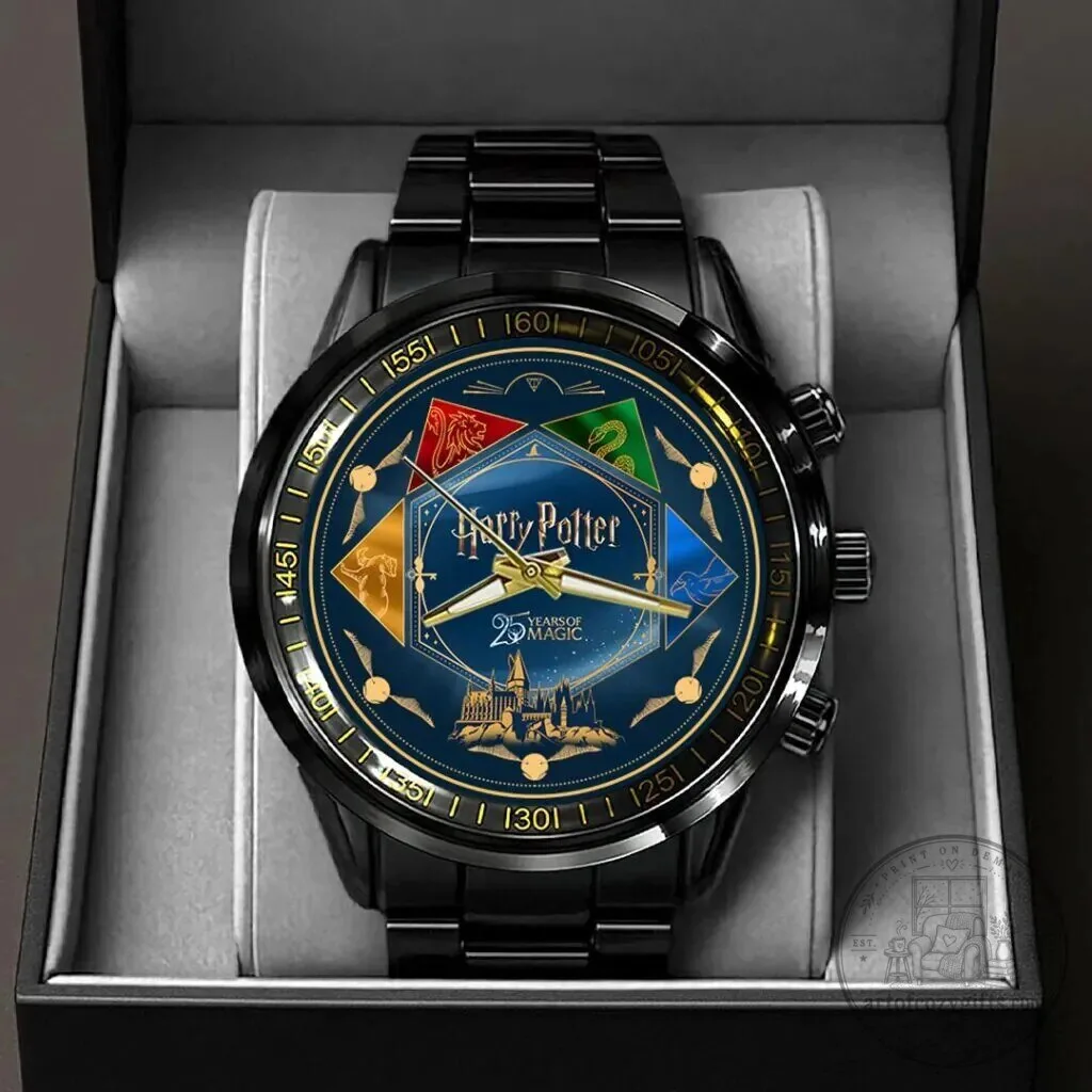 Harry Potter 25th Anniversary Years of Magic Black Stainless Steel Watch