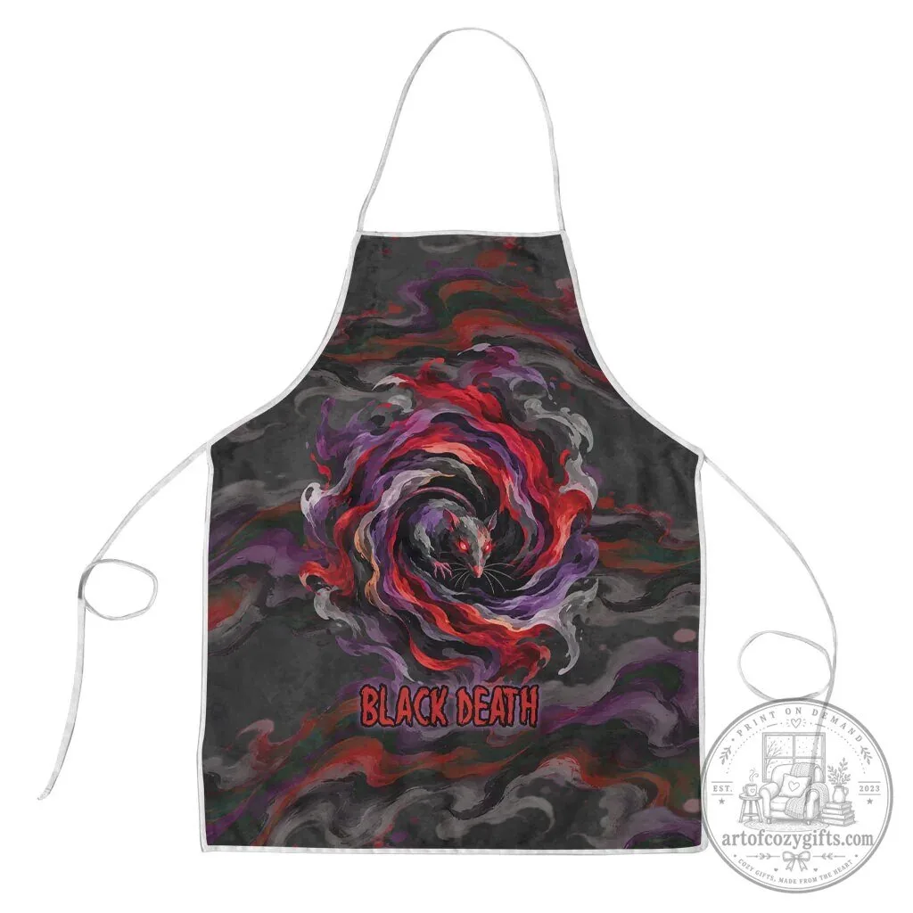 Black Death Plague Doctor Rat Horror Gothic Fantasy Apron