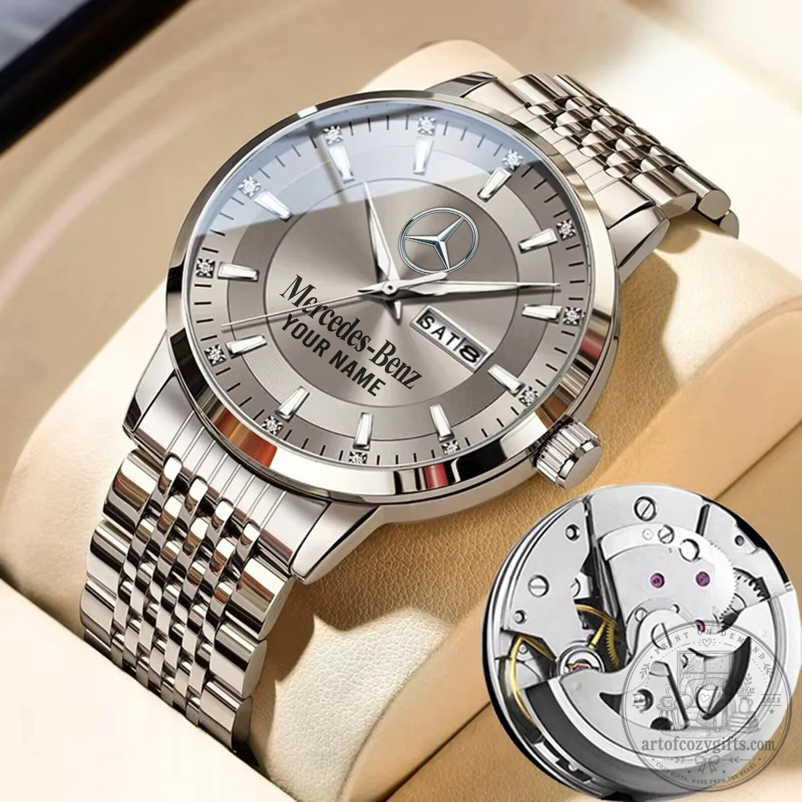 Mercedes-Benz Custom Name Elegant Fashion Design Men's Watch