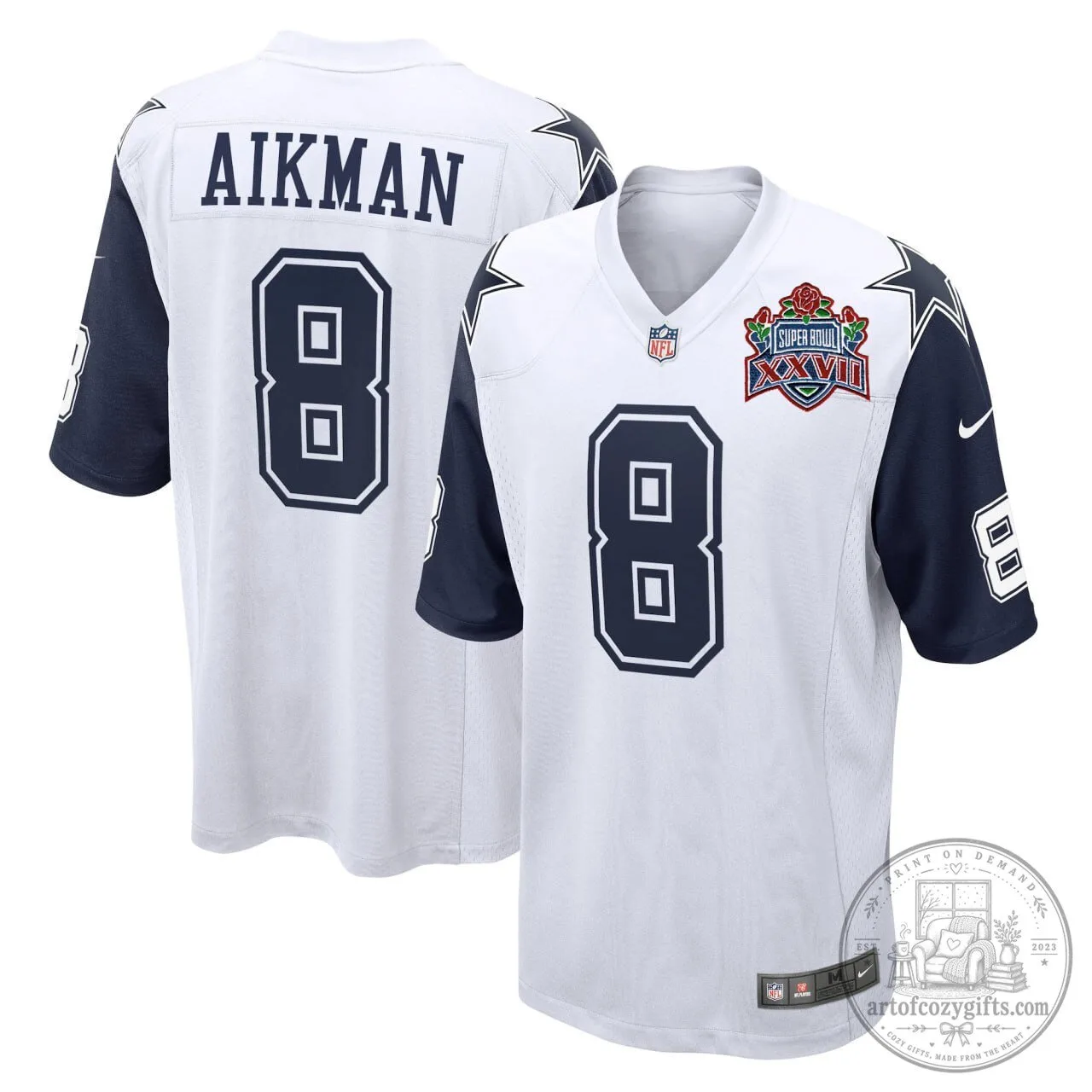 Troy Aikman Dallas Cowboys Super Bowl XXVIII White Football Jersey