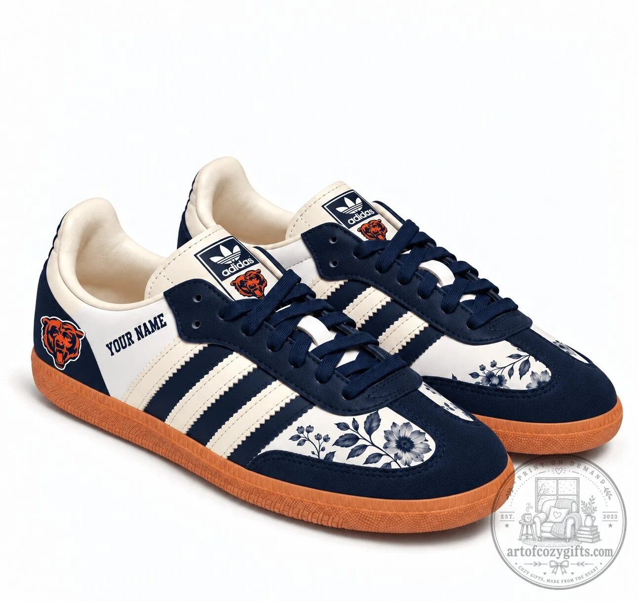 Chicago Bears NFL Team Spirit Floral Heritage Samba Shoes