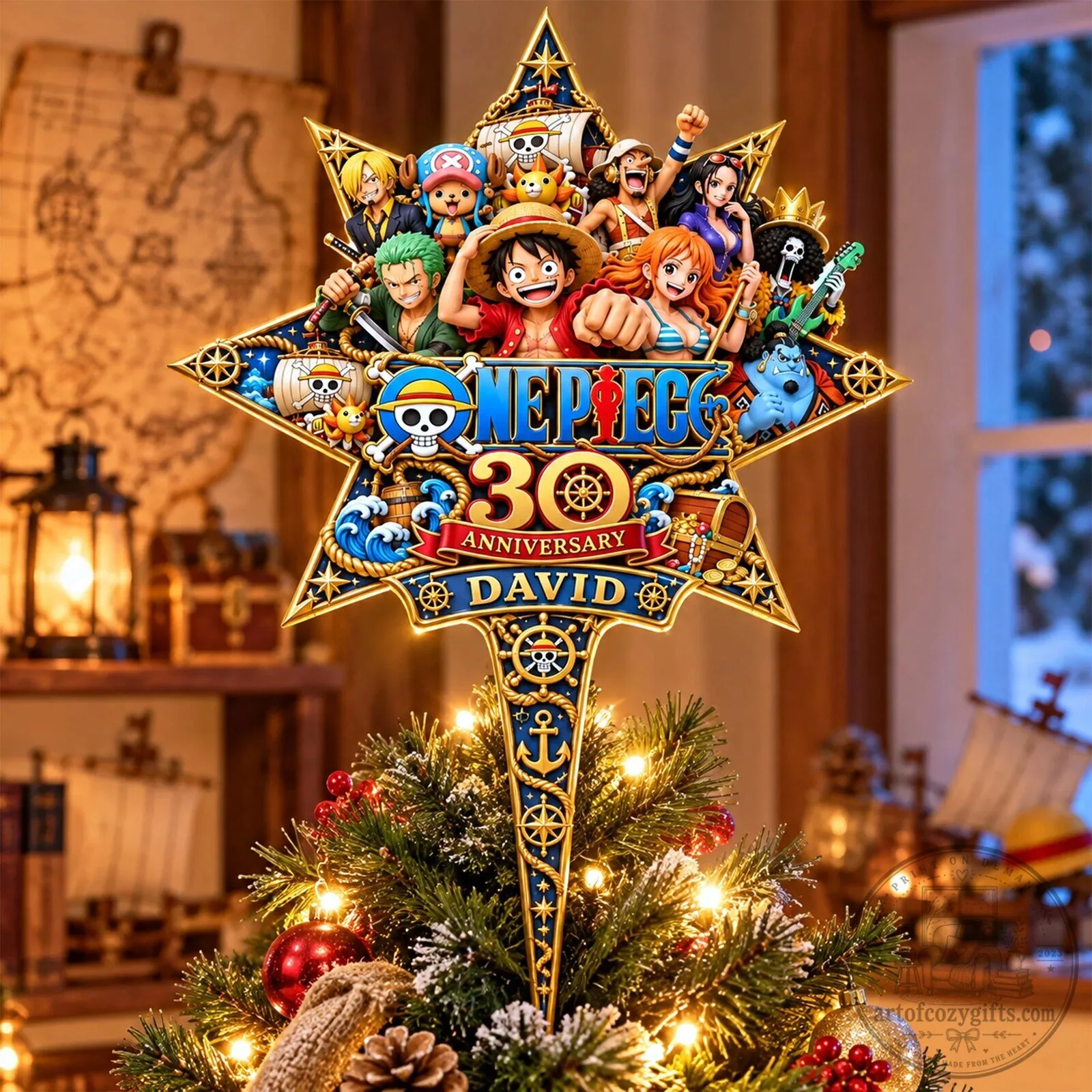 One Piece 30th Anniversary Christmas Tree Topper