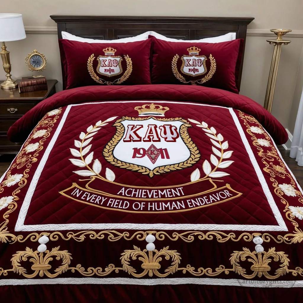 Kappa Alpha Psi Fraternity Achievement In Every Field of Human Endeavor Bedding Set Kappa Alpha Psi Fraternity Achievement In Every Field of Human Endeavor Bedding Set