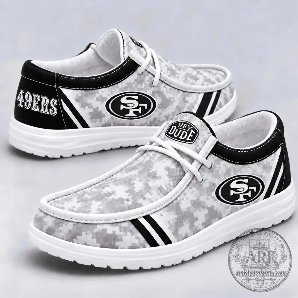 San Francisco 49ers Digital Camouflage Hey Dude Style Loafer Shoes