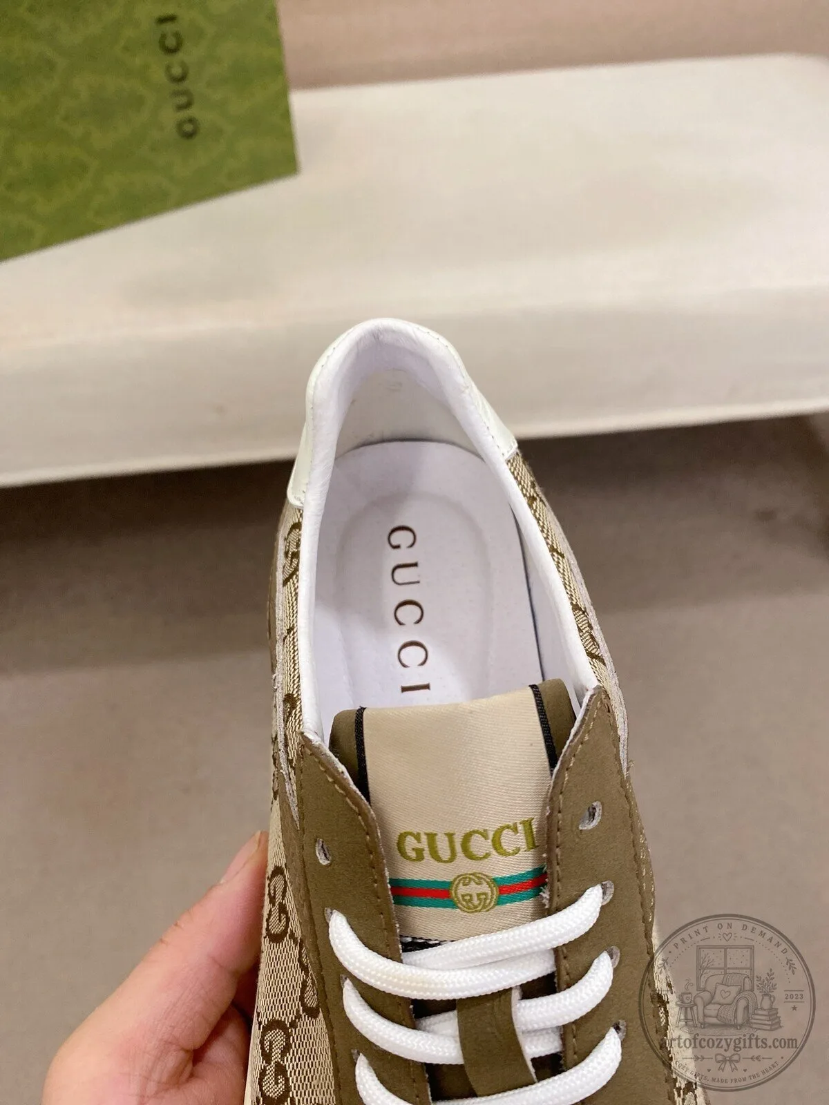 Gucci Monogram Pattern Brown Luxury Designer Sneakers 8 Gucci Monogram Pattern Brown Luxury Designer Sneakers